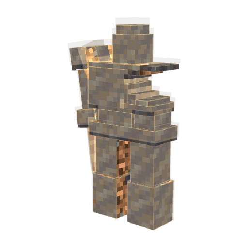 Render PNG transparente de Gólem de Barro